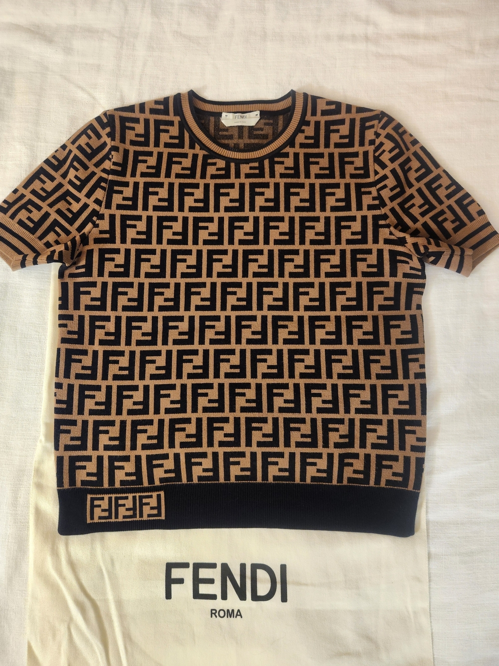 Fendi Knitted Short Sleeve sweater